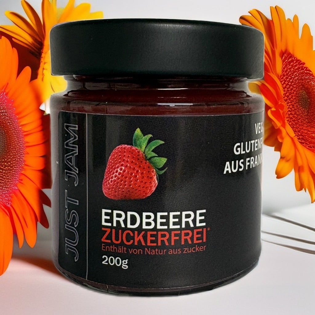 JustJam Erdbeere Marmelade Zuckerfrei 200g